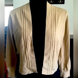 Tan buttonless cardigan